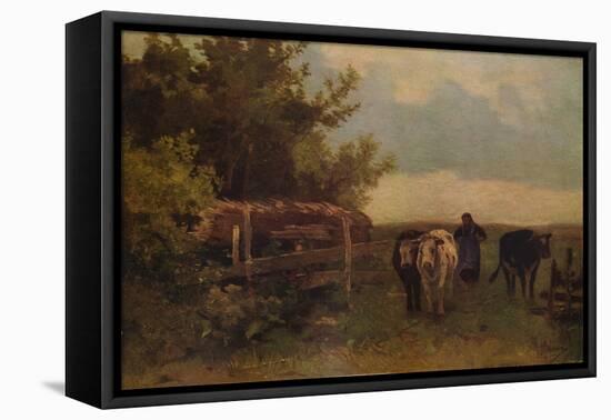 'Minding Cows, Herisson', c1869, (1938)-Anton Mauve-Framed Stretched Canvas