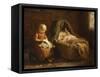 Minding the Baby-Evert Pieters-Framed Stretched Canvas