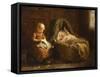 Minding the Baby-Evert Pieters-Framed Stretched Canvas