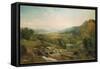 Minding the Flock, C.1867-Moran-Framed Stretched Canvas