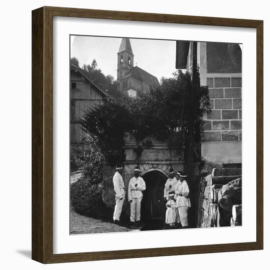 Mine Entrance, Salzburg, Austria, C1900s-Wurthle & Sons-Framed Photographic Print