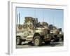 Mine Resistant Ambush Protected Vehicles Sit in the Parking Area at Joint Base Balad, Iraq-Stocktrek Images-Framed Photographic Print