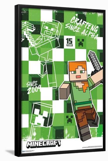 Minecraft: 15th Anniversary - Crafting Since Alpha-Trends International-Framed Poster