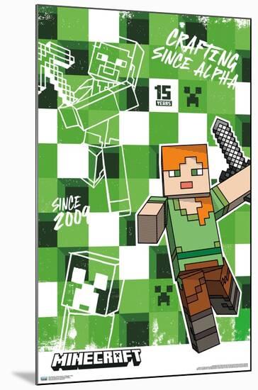 Minecraft: 15th Anniversary - Crafting Since Alpha-Trends International-Mounted Poster