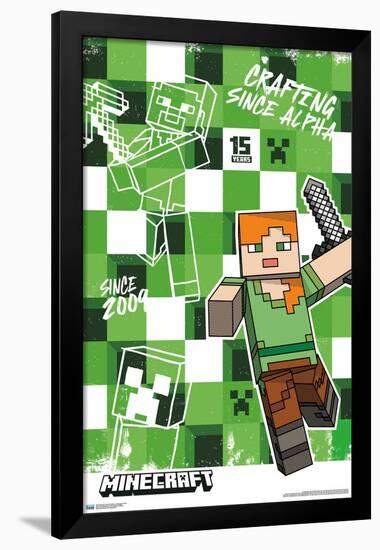 Minecraft: 15th Anniversary - Crafting Since Alpha-Trends International-Framed Poster