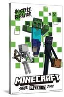 Minecraft: 15th Anniversary - Hostile Behavior-Trends International-Stretched Canvas