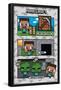 Minecraft - Chibi Chased By Zombies-Trends International-Framed Poster