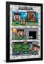 Minecraft - Chibi Chased By Zombies-Trends International-Framed Poster