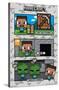 Minecraft - Chibi Chased By Zombies-Trends International-Stretched Canvas