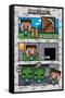 Minecraft - Chibi Chased By Zombies-Trends International-Framed Stretched Canvas