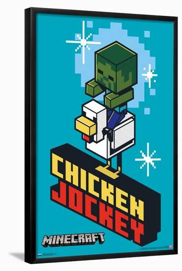 Minecraft - Chicken Jockey-Trends International-Framed Poster