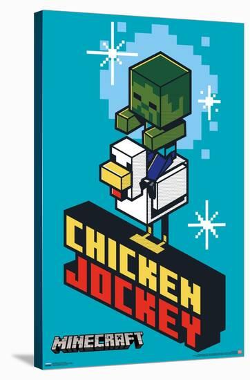 Minecraft - Chicken Jockey-Trends International-Stretched Canvas