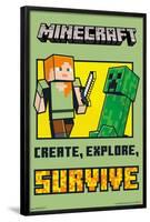 Minecraft - Create, Explore, Survive-Trends International-Framed Poster