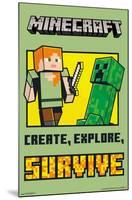 Minecraft - Create, Explore, Survive-Trends International-Mounted Poster