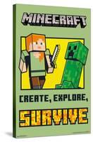 Minecraft - Create, Explore, Survive-Trends International-Stretched Canvas