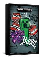 Minecraft - Creeper Do Not Enter-Trends International-Framed Stretched Canvas