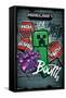 Minecraft - Creeper Do Not Enter-Trends International-Framed Stretched Canvas