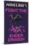 Minecraft - Fight The Ender Dragon-Trends International-Mounted Poster