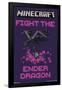 Minecraft - Fight The Ender Dragon-Trends International-Framed Poster