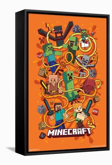 Minecraft - Funtage-Trends International-Framed Stretched Canvas