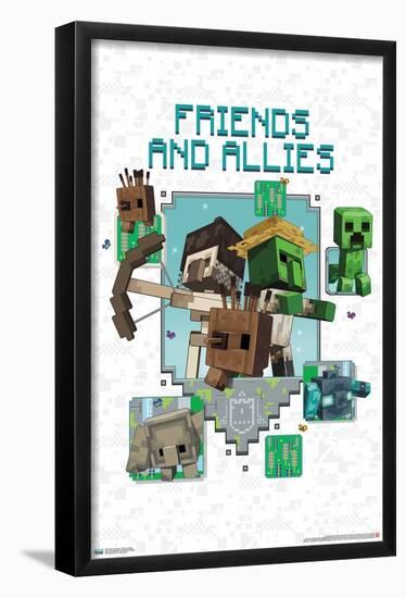 Minecraft: Legends - Friends and Allies-Trends International-Framed Poster