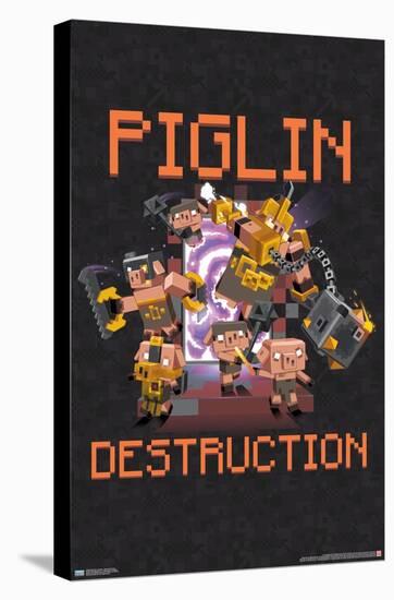 Minecraft: Legends - Piglin Destruction-Trends International-Stretched Canvas