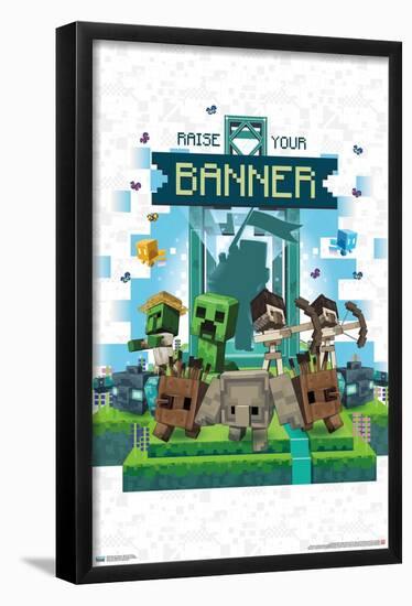 Minecraft: Legends - Raise Your Banner-Trends International-Framed Poster