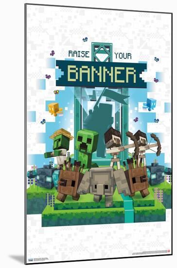 Minecraft: Legends - Raise Your Banner-Trends International-Mounted Poster