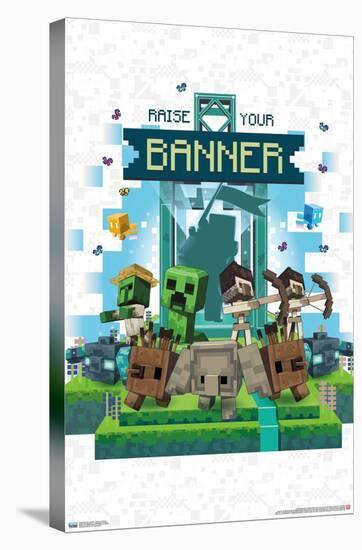 Minecraft: Legends - Raise Your Banner-Trends International-Stretched Canvas