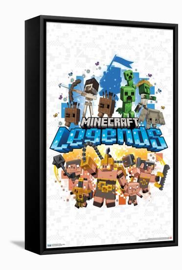 Minecraft: Legends - White-Trends International-Framed Stretched Canvas