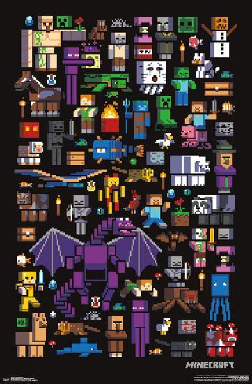 MINECRAFT - MOBBERY-null-Lamina Framed Poster