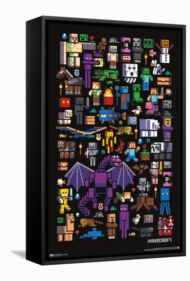 Minecraft - Mobbery-Trends International-Framed Stretched Canvas