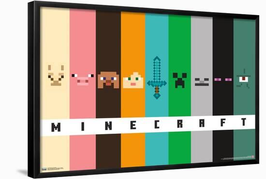 Minecraft - Pixel Bars-Trends International-Framed Poster