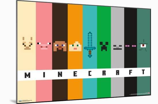 Minecraft - Pixel Bars-Trends International-Mounted Poster