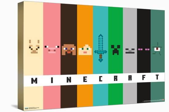 Minecraft - Pixel Bars-Trends International-Stretched Canvas