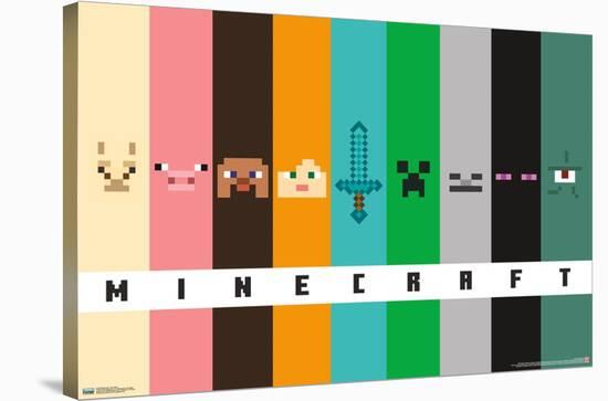 Minecraft - Pixel Bars-Trends International-Stretched Canvas