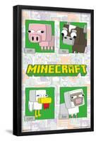 Minecraft - Simple Comic Animal Grid-Trends International-Framed Poster