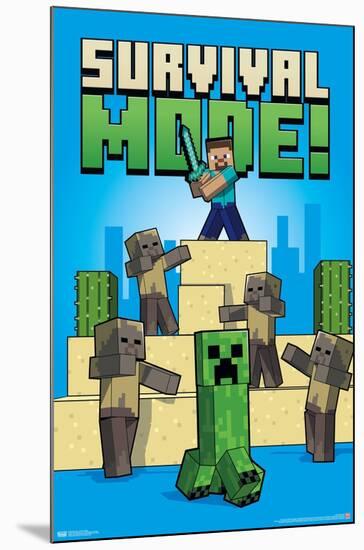 Minecraft - Survival Mode-Trends International-Mounted Poster