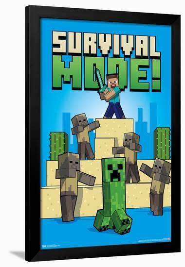 Minecraft - Survival Mode-Trends International-Framed Poster