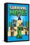 Minecraft - Survival Mode-Trends International-Framed Stretched Canvas