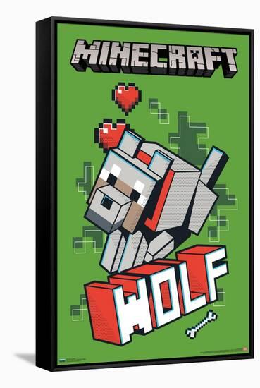 Minecraft - Wolf-Trends International-Framed Stretched Canvas