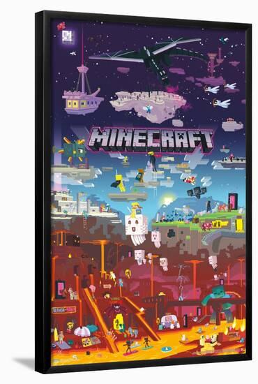 Minecraft - World Beyond-Trends International-Framed Poster