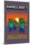 Minecraft - Zombies Around-Trends International-Mounted Poster