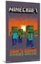 Minecraft - Zombies Around-Trends International-Mounted Poster