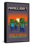 Minecraft - Zombies Around-Trends International-Framed Stretched Canvas