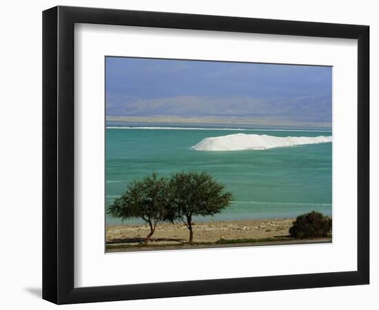 Mined Sea Salt at Shallow South End of the Dead Sea Near Ein Boqeq, Israel, Middle East-Robert Francis-Framed Photographic Print