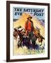 "Miner and Donkeys," Saturday Evening Post Cover, May 27, 1933-William Henry Dethlef Koerner-Framed Giclee Print