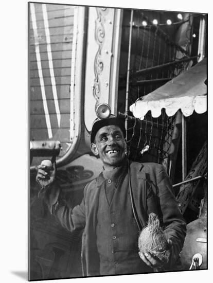 Miner at a Fairground, Conisbrough, Near Doncaster, South Yorkshire, 1955-Michael Walters-Mounted Photographic Print