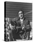 Miner Maurice Ruddick Playing Guitar-Carl Mydans-Stretched Canvas