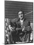 Miner Maurice Ruddick Playing Guitar-Carl Mydans-Mounted Photographic Print